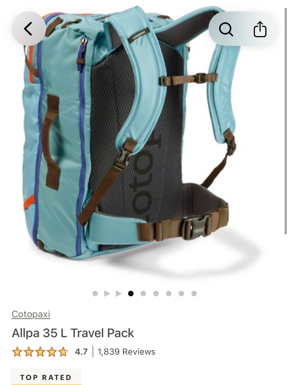 Cotopaxi Allpa 35 L Travel Pack - Picture 7 of 8